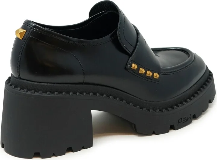 Ash Black Leather Loafers - Image 3