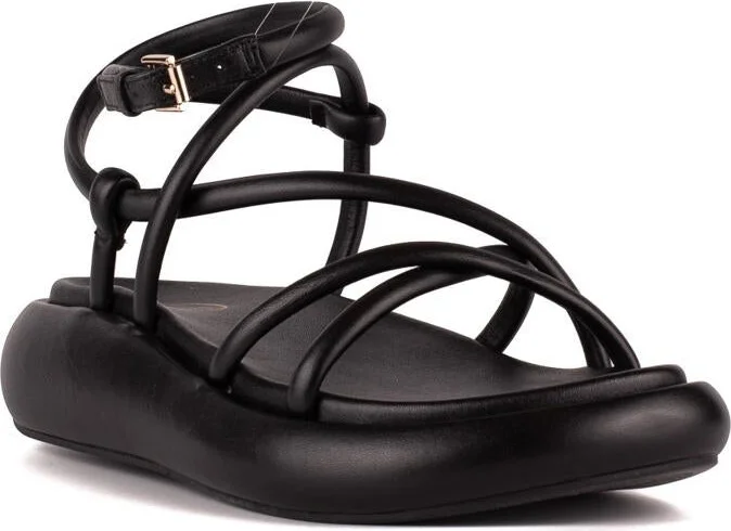 Ash Black Napa Leather List Sandal - Image 3