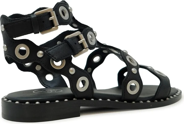 Ash Black/silver Flat Sandal - Image 3