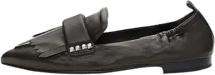 ASH Blitz Ballet Flat Women's Suede Slip-On Shoes with Kiltie & Studs