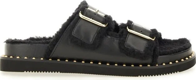 Ash Buckle-Strap Slip-On Sandals