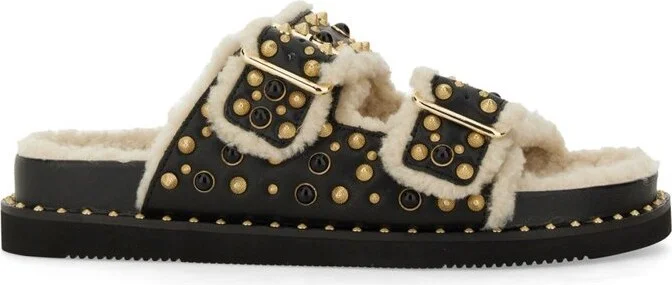Ash Buckle-Strap Slip-On Sandals