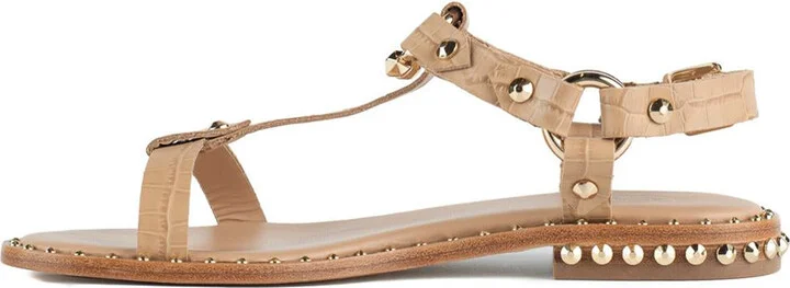 Ash Crocodile Print Sandal With Studs - Image 2