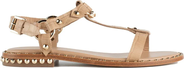 Ash Crocodile Print Sandal With Studs