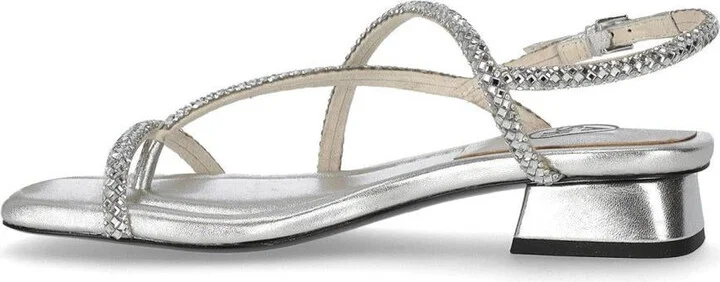 Ash Isla Silver Mid-Heeled Sandal - Image 3