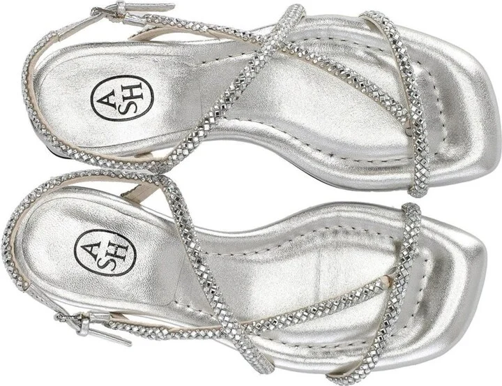 Ash Isla Silver Mid-Heeled Sandal - Image 5