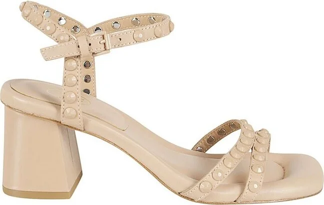 Ash Jody Bis Square-Toe Studded Sandals
