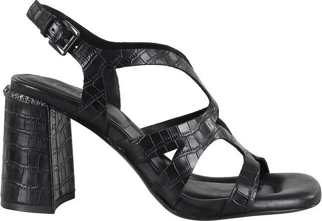 Ash Luna Embossed Square-Toe Sandals