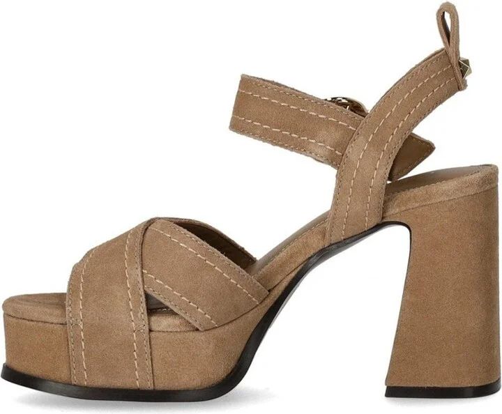 Ash Melany Beige Heeled Sandal - Image 3