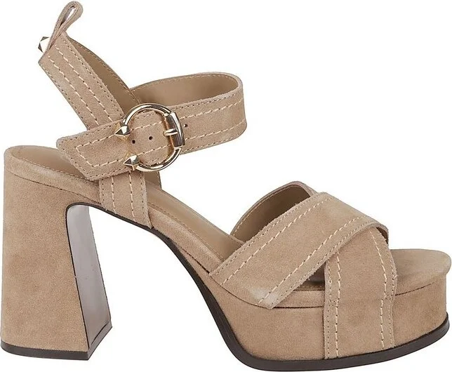 Ash Melany Cross-Over Strap Platform Sandals