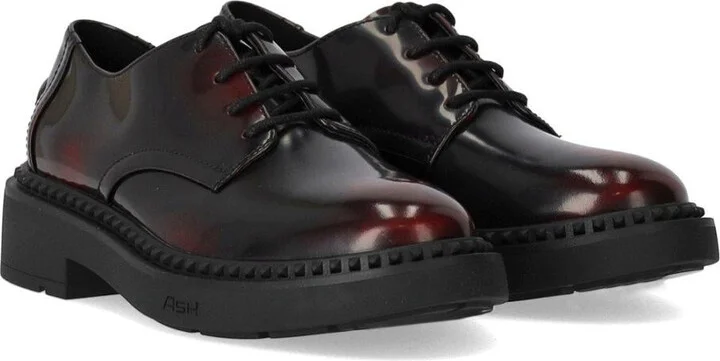 Ash Mercury Black/Burgundy Lace-Up Shoe - Image 2