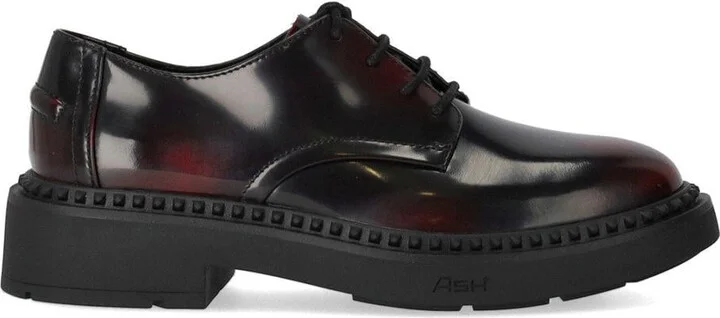 Ash Mercury Black/Burgundy Lace-Up Shoe