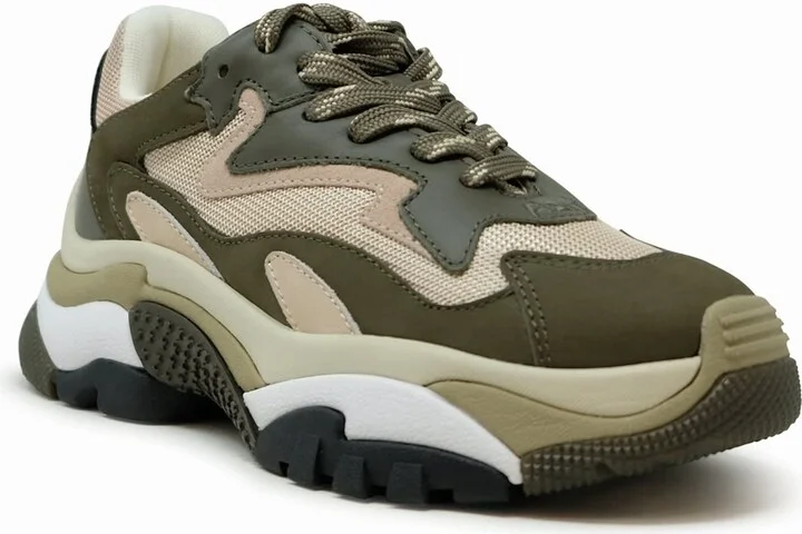 Ash Military Green Leather Addict03 Sneakers - Image 2