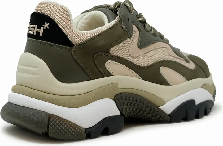 Ash Military Green Leather Addict03 Sneakers - Image 3