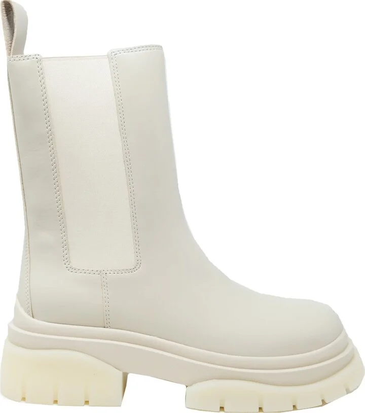 Ash Mustang Cream Ankle Boots