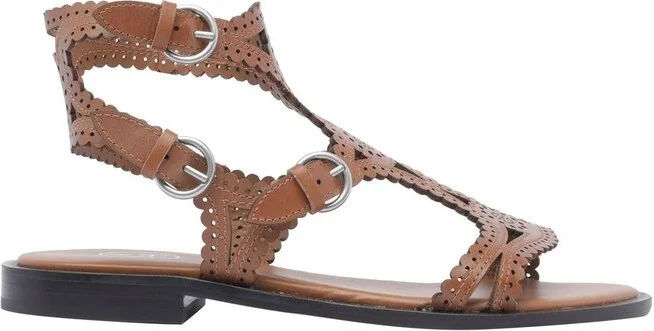 Ash Paprika Round Open Toe Sandals