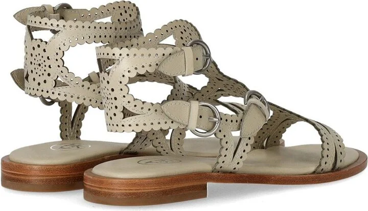 Ash Paprika Talc Flat Sandal - Image 4