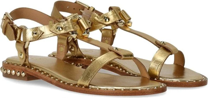 Ash Patsy Gold Flat Sandal - Image 2