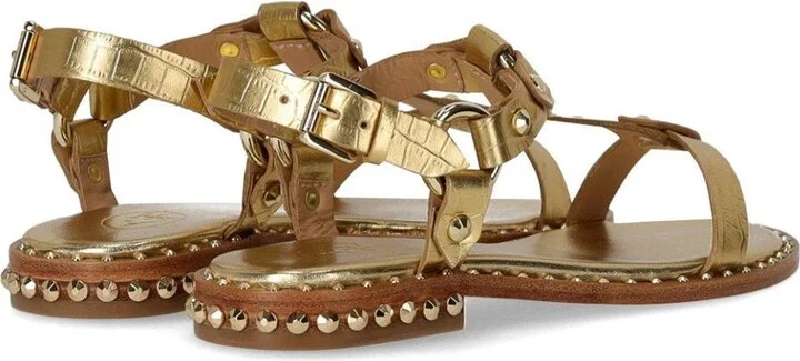 Ash Patsy Gold Flat Sandal - Image 4