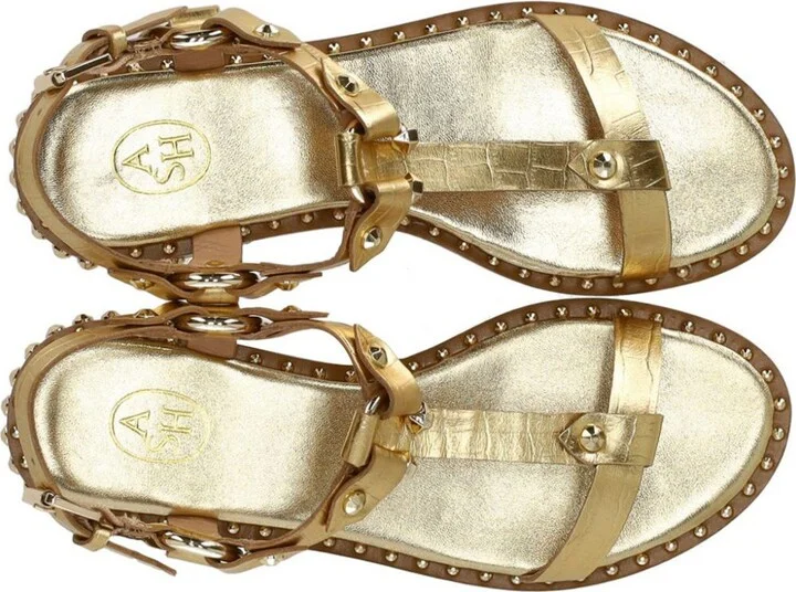 Ash Patsy Gold Flat Sandal - Image 5