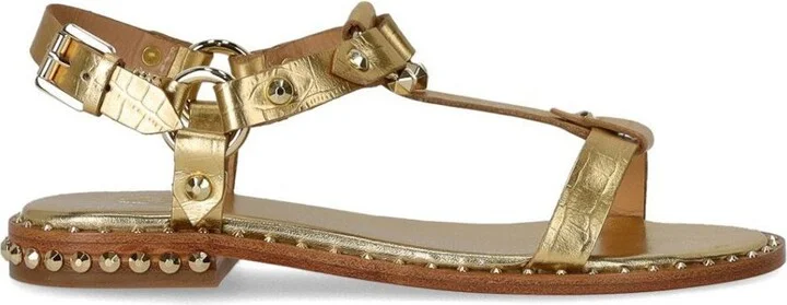 Ash Patsy Gold Flat Sandal