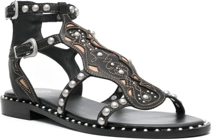 Ash Plaza Studded Leather Sandals - Image 2