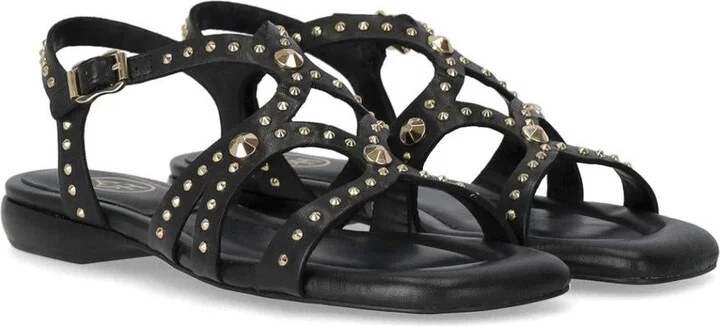 Ash Ruby Black Flat Sandal - Image 2
