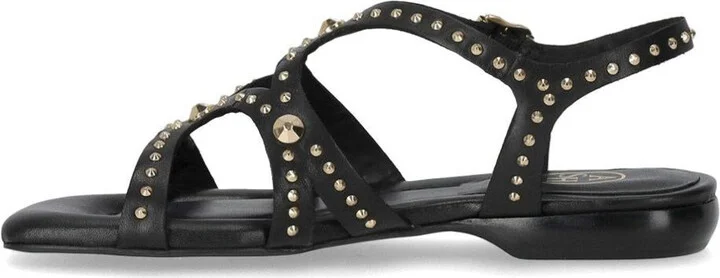 Ash Ruby Black Flat Sandal - Image 3