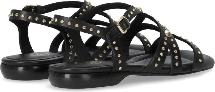 Ash Ruby Black Flat Sandal - Image 4