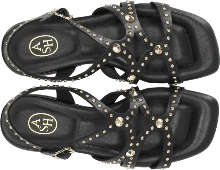Ash Ruby Black Flat Sandal - Image 5