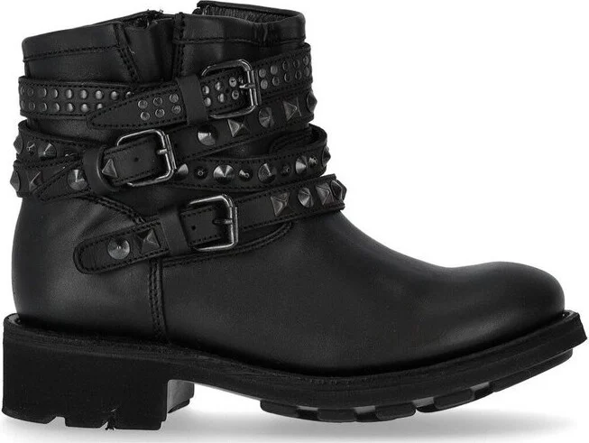 Ash Studded Zipped Ankle Boots