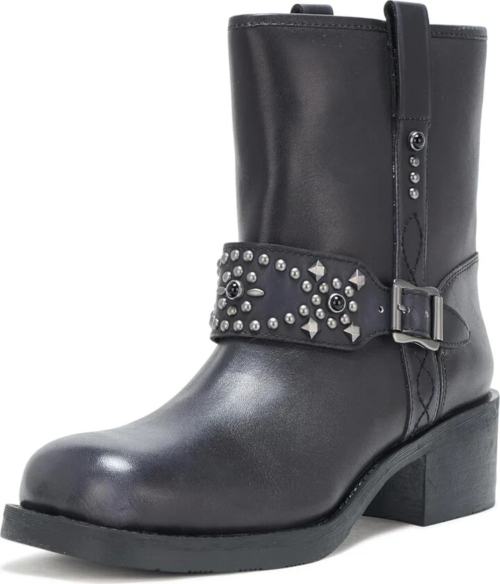 ASH Tequila Moto Bootie Women's Fashionable Ankle Boots with Chic Buckle Detailing and Sturdy Heel for Comfort & Style
