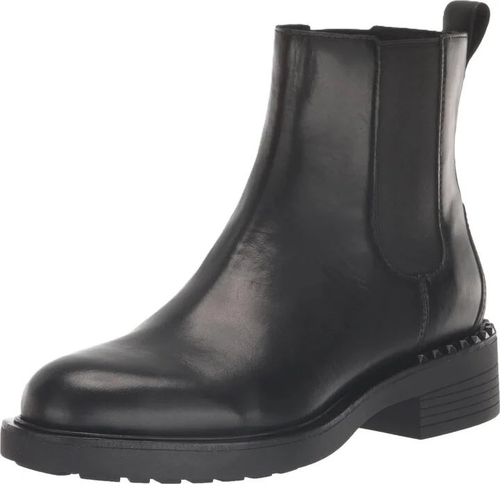 Ash Women's Fancy Stylish Leather Ankle Boots with Chunky Heel and Side Zipper for Casual and Formal Chelsea
