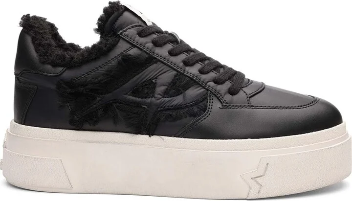 ASH Women's Sailor Faux Fur Lined Platform Sneaker-Stylish High-Top Shoes with Chunky Sole and Soft Interior