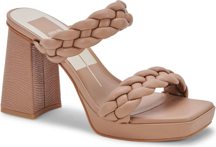 Ashby Womens Faux Leather Open Toe Platform Sandals