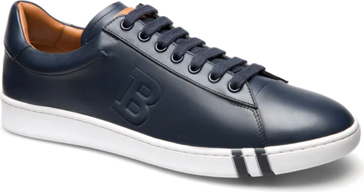 Asher 6205252 Men's Dark Navy Calf Leather Sneakers