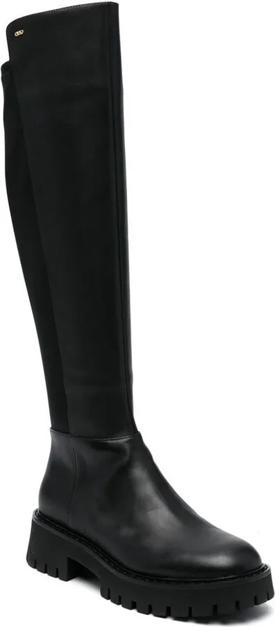 Asher Womens Zipper Leather Over-The-Knee Boots