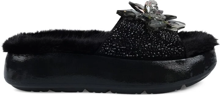 Ashey Faux Fur Platform Slide Sandal - Image 3