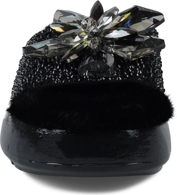 Ashey Faux Fur Platform Slide Sandal - Image 4
