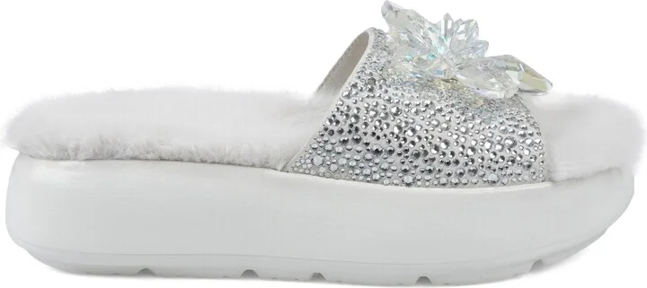 Ashey Faux Fur Platform Slide Sandal - Image 9