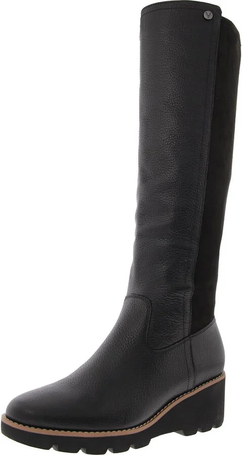 Ashland Womens Zipper Leather Knee-High Boots
