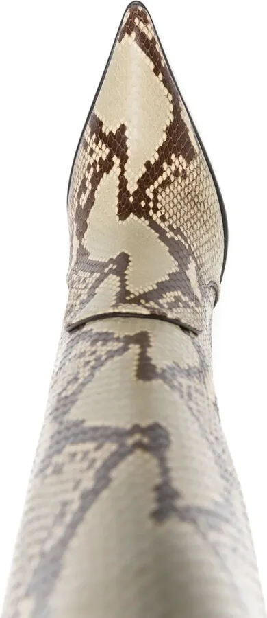 Ashley 95mm snakeskin-effect boots - Image 4