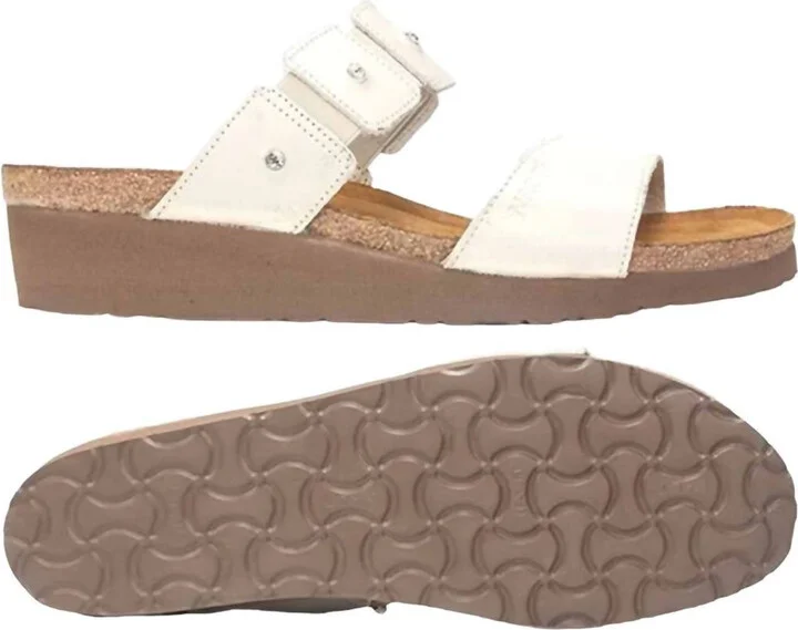 Ashley Sandal In White Patent