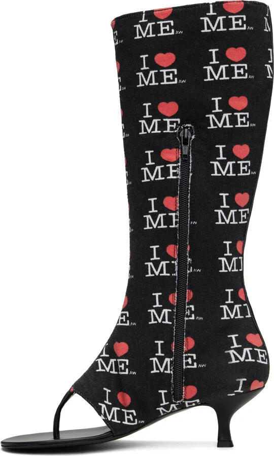 Ashley Williams Black 'I Heart Me' Heels - Image 3