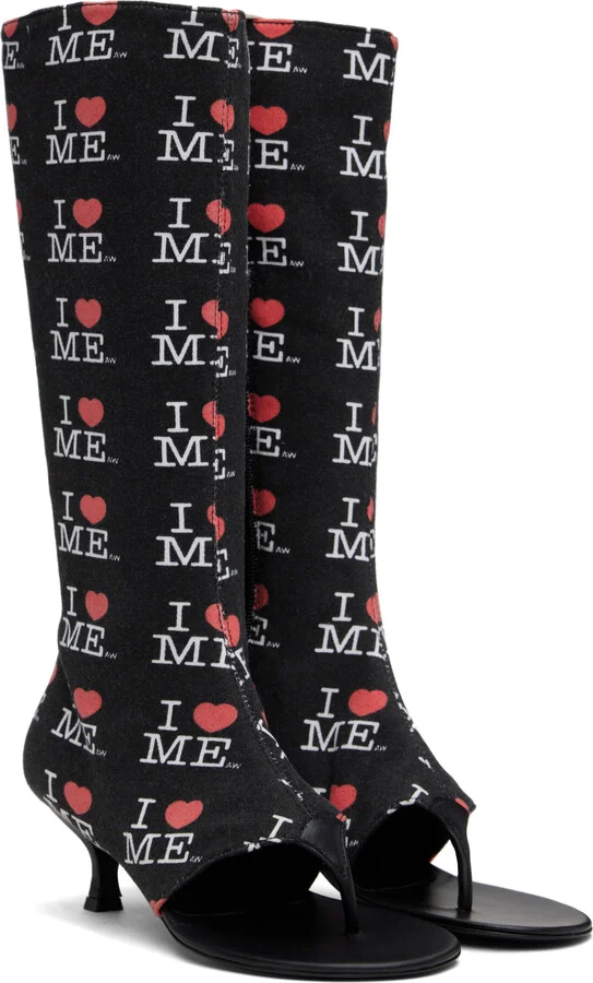 Ashley Williams Black 'I Heart Me' Heels - Image 4