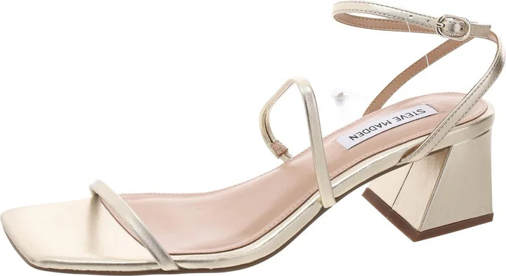 Ashlynn Womens Leather Block Heel Ankle Strap