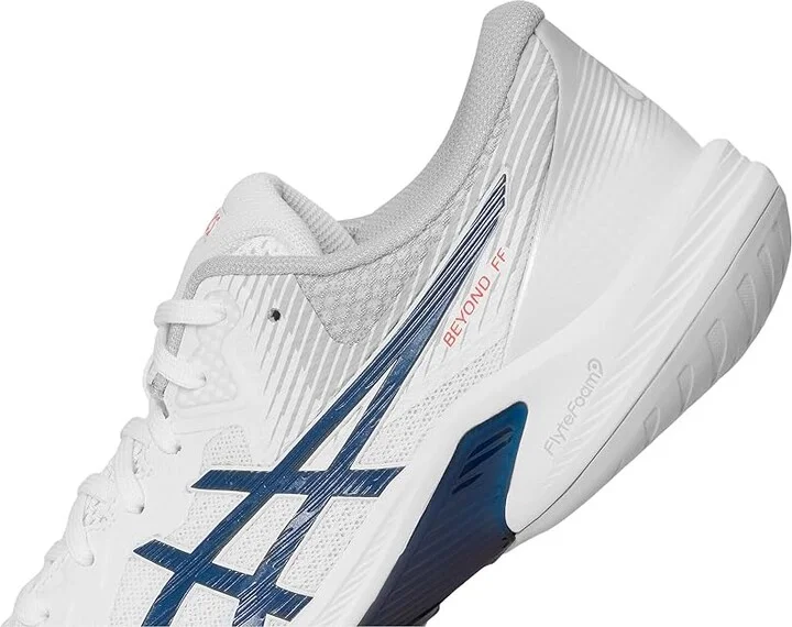 ASICS Beyond FF Men's Volleyball Shoes White/Mako Blue : 12 D - Medium, Synthetic - Image 7
