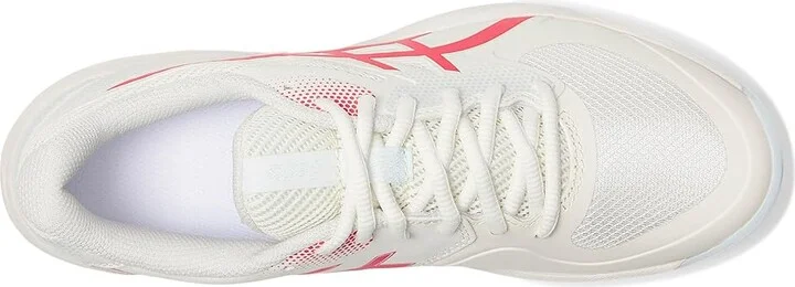 ASICS Game FF Pickleball Women's Tennis Shoes Cream/Flash Red : 7 B - Medium, Leather/Textile - Image 2