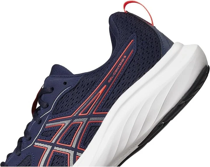 ASICS Gel-Contend 9 Men's Shoes Midnight/Flash Red : 8.5 4E - Extra Wide, Synthetic/Textile - Image 7