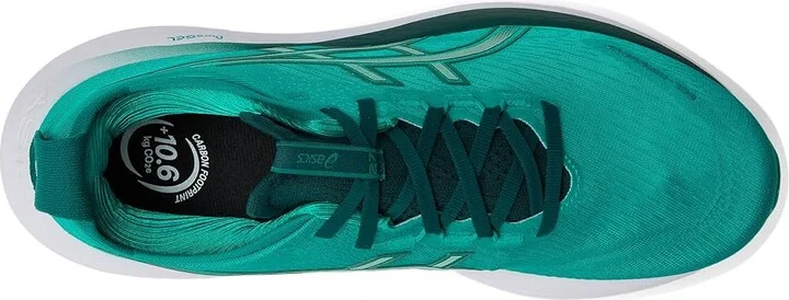 ASICS GEL-Nimbus 27 Men's Running Shoes Wave Teal/Saxon Green : 13 D - Medium, Textile - Image 2